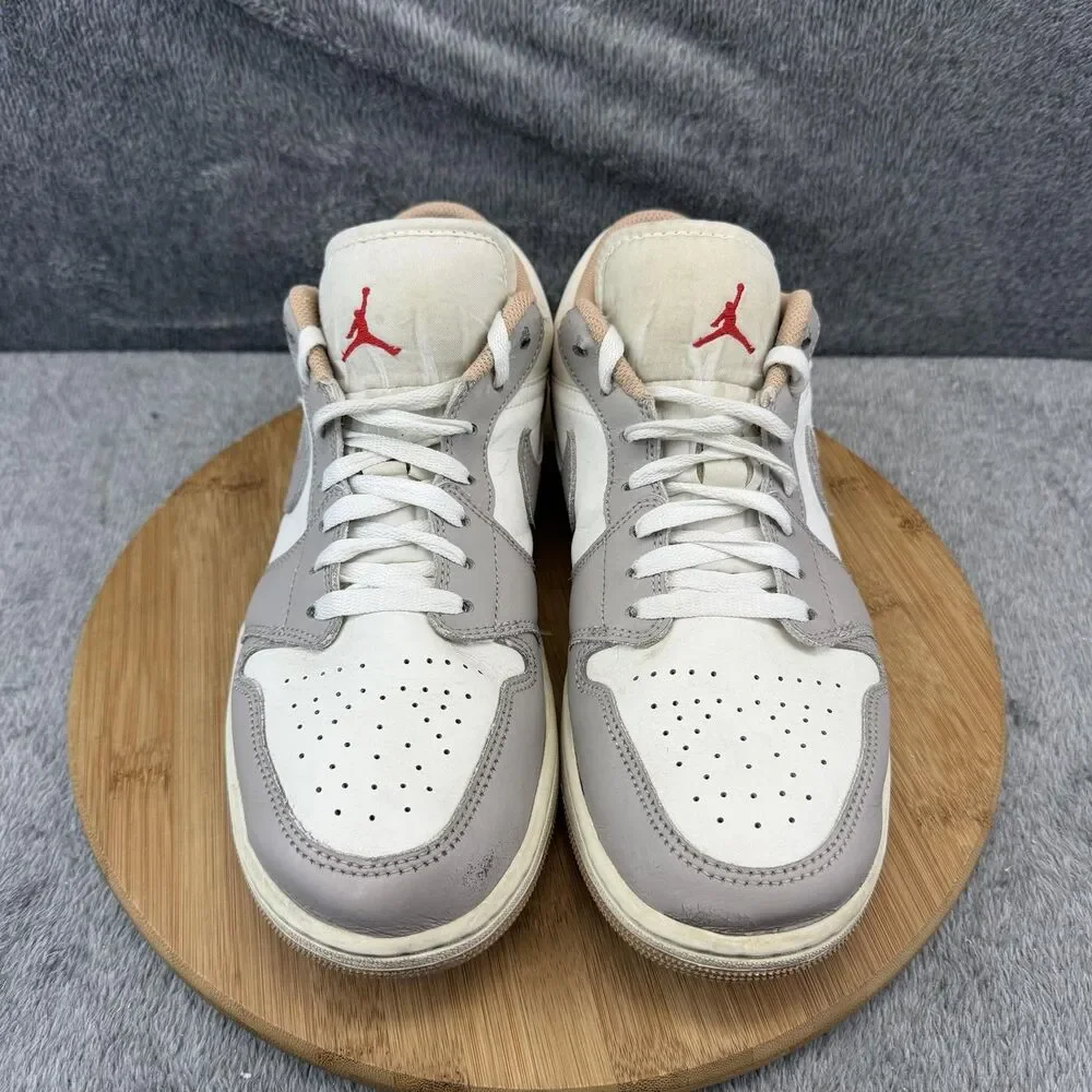 Jordan 1 Low Shoes Mens Size 11 White Gray Basketball 553558-169 Sneakers